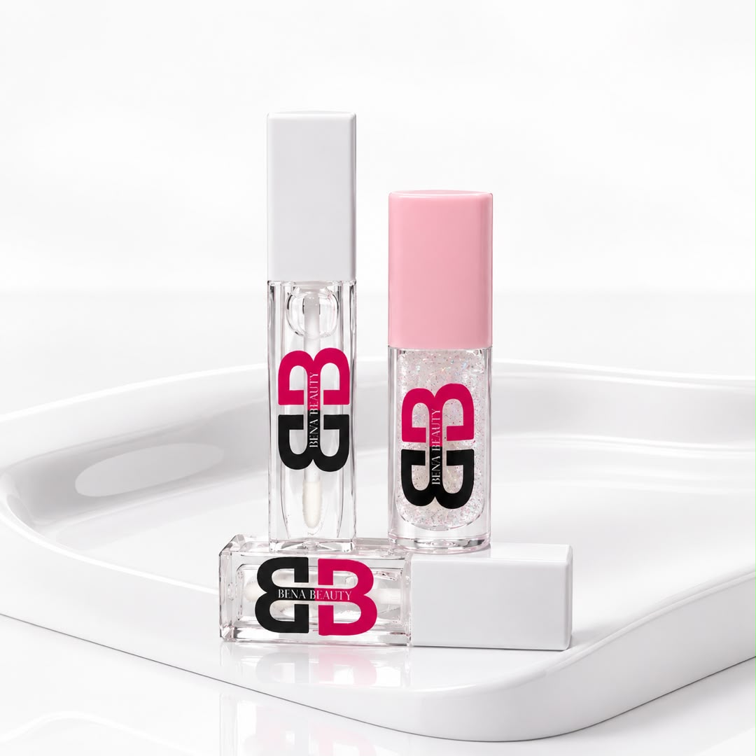 Bena Beauty clear and shimmer lip gloss